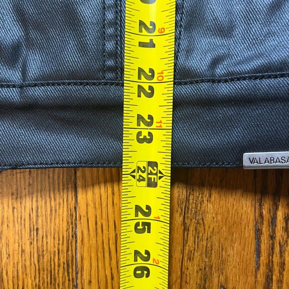 VALABASAS Men's Black Waxed Denim Moto Jacket Size S Button Up Coat Cotton - Picture 10 of 13